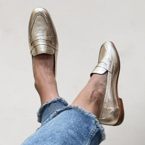 Round Toe Penny Slip On Flat Loafers 3