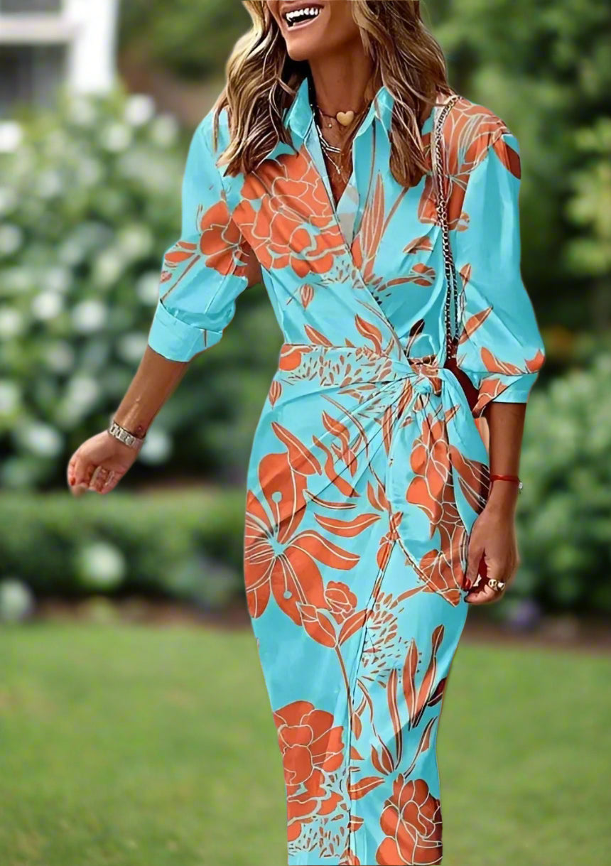 Susana Boutique Dress with Print Chic Silhouette Collection