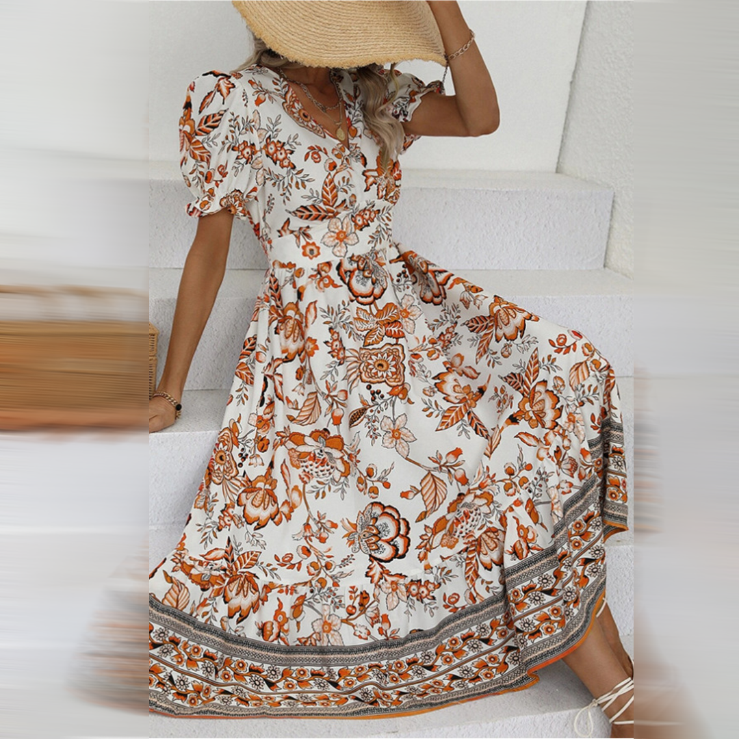 Nigella Elegant Floral Dress for Women Brunch Outfit Idea