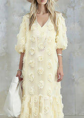Original Design Pink Floral Patchwork Tulle Maxi Dress Summer 2