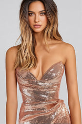 Ylang Sequin Split Maxi Dress - View 3