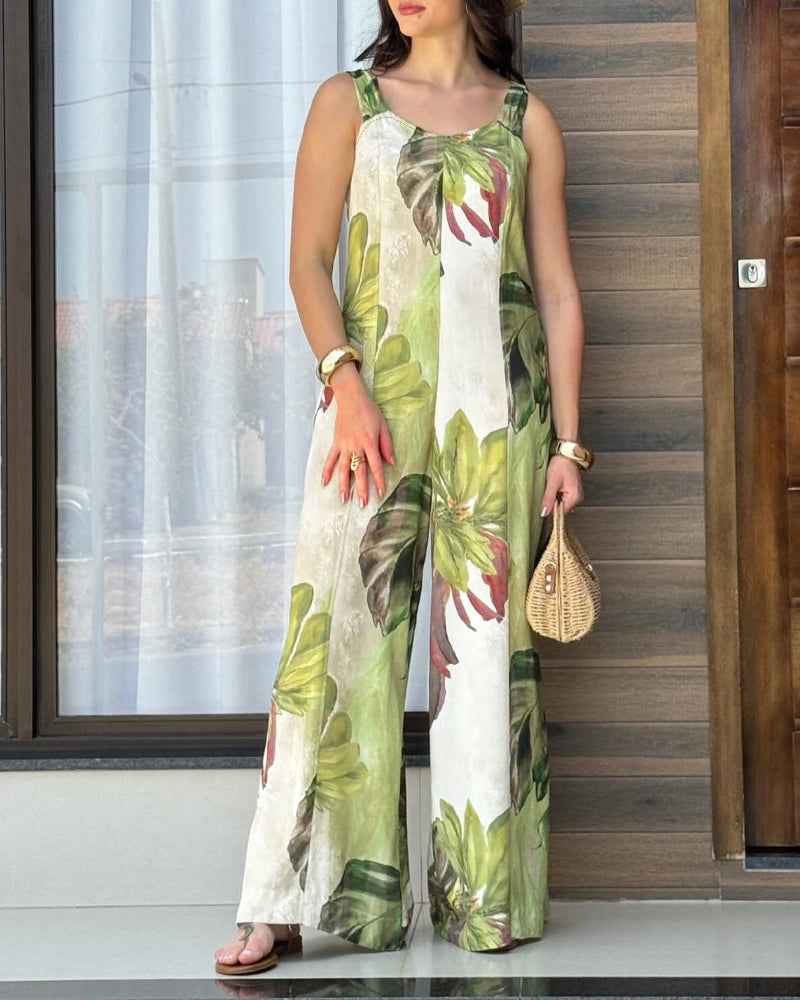 Chic Wide-Leg Jumpsuit for Women | Comfortable Fabric & Versatile Fit