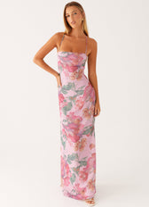 Floral Strappy Back Slip Maxi Dress 6
