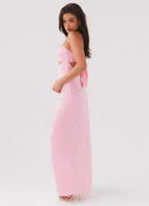 Floral Strapless Cut Out Maxi Dress Summer 6