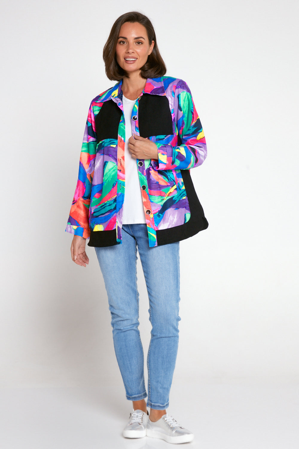 Phoenix Corduroy Jacket - Rainbow Swirl