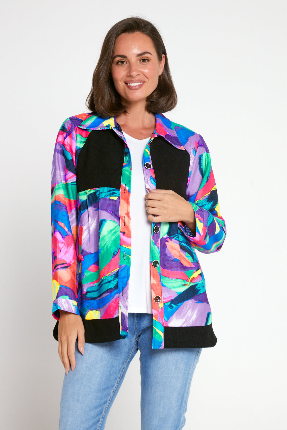 Phoenix Corduroy Jacket - Rainbow Swirl