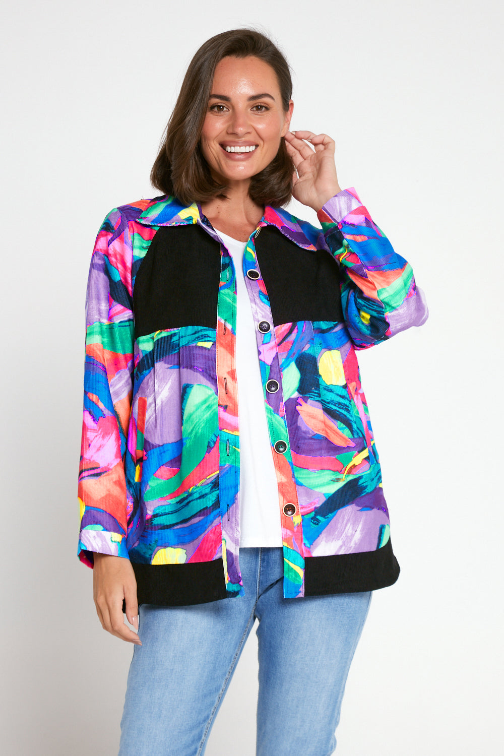 Phoenix Corduroy Jacket - Rainbow Swirl