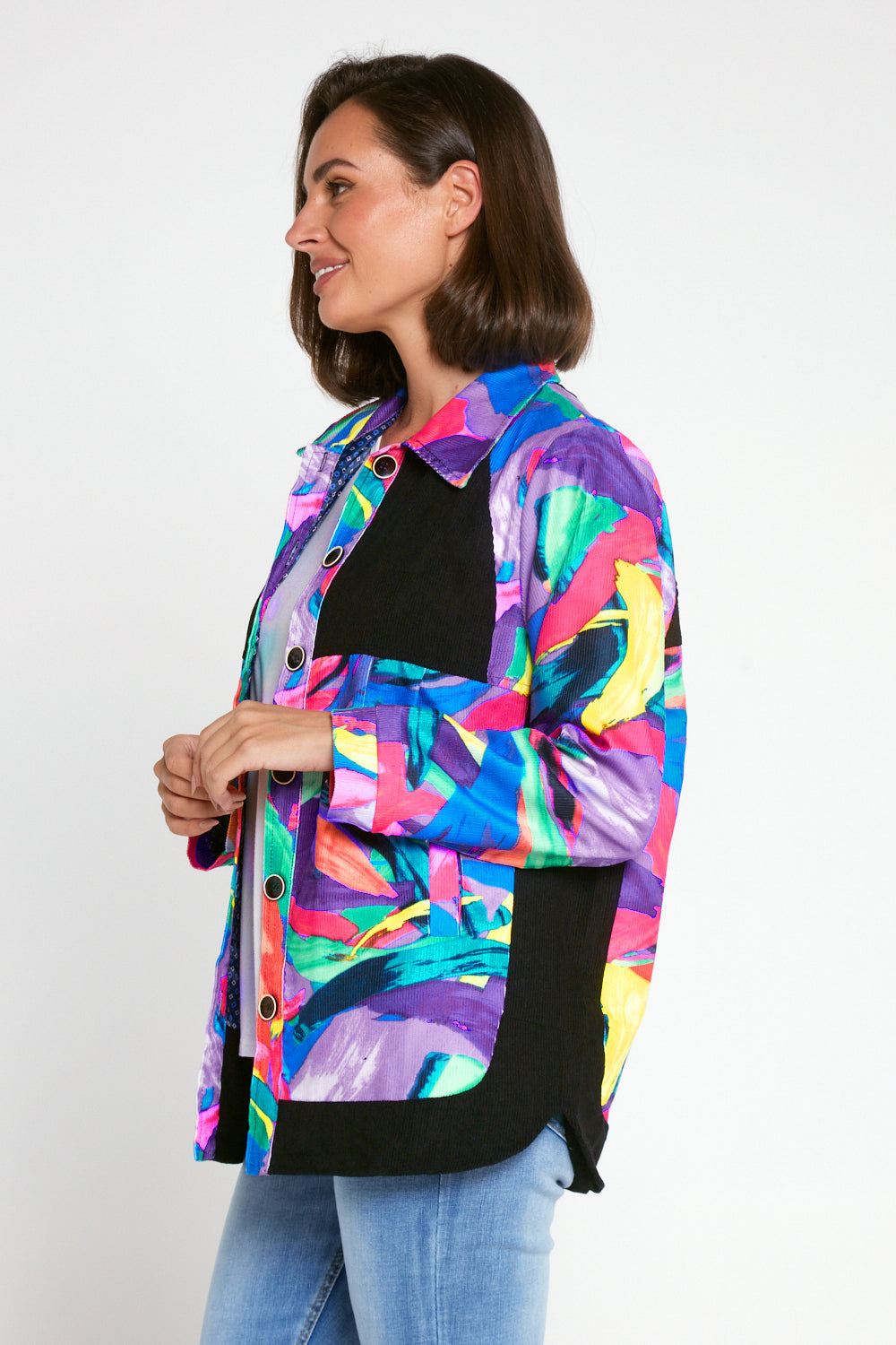 Phoenix Corduroy Jacket - Rainbow Swirl