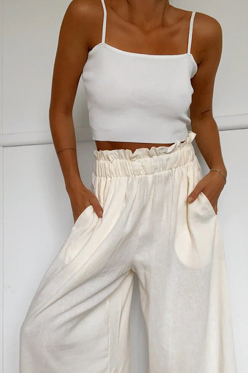 Elasticised Paper Bag Style Pants