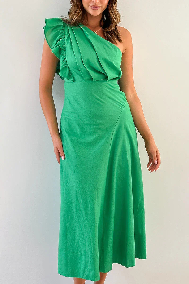 Premium Wendy Midi Dress Green Evening Wear Edit
