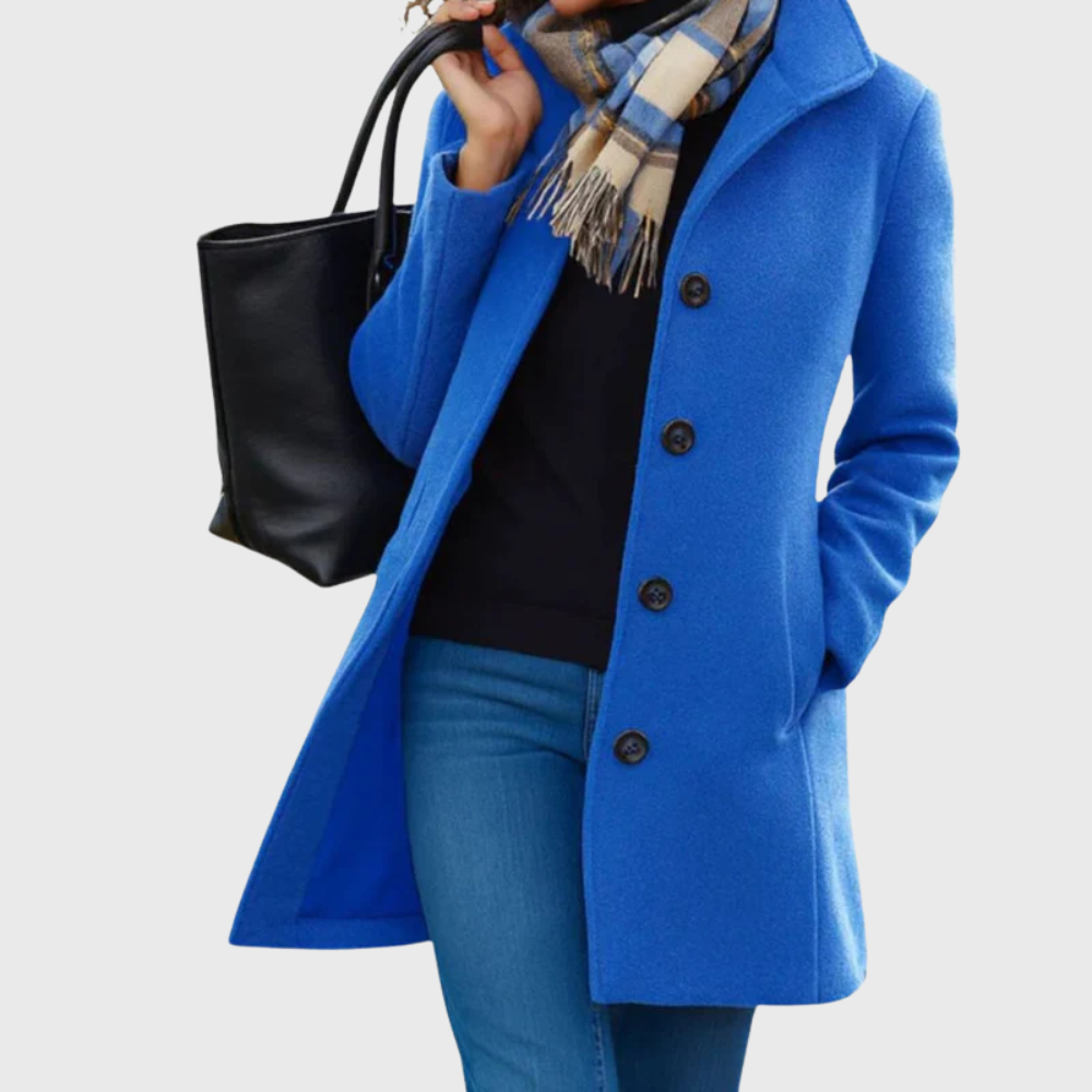 Single Breasted Lapel Mid Length Coat