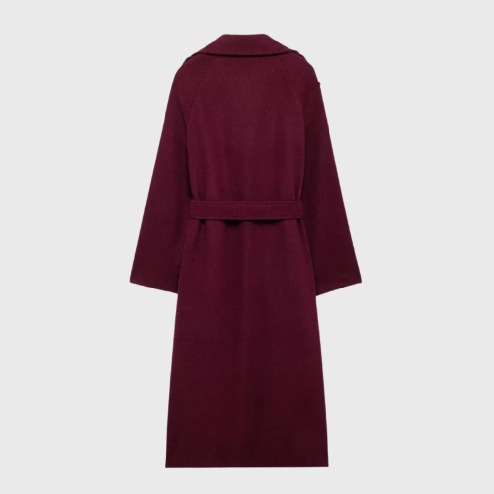 Double Breasted Belted Longline Trench Coat