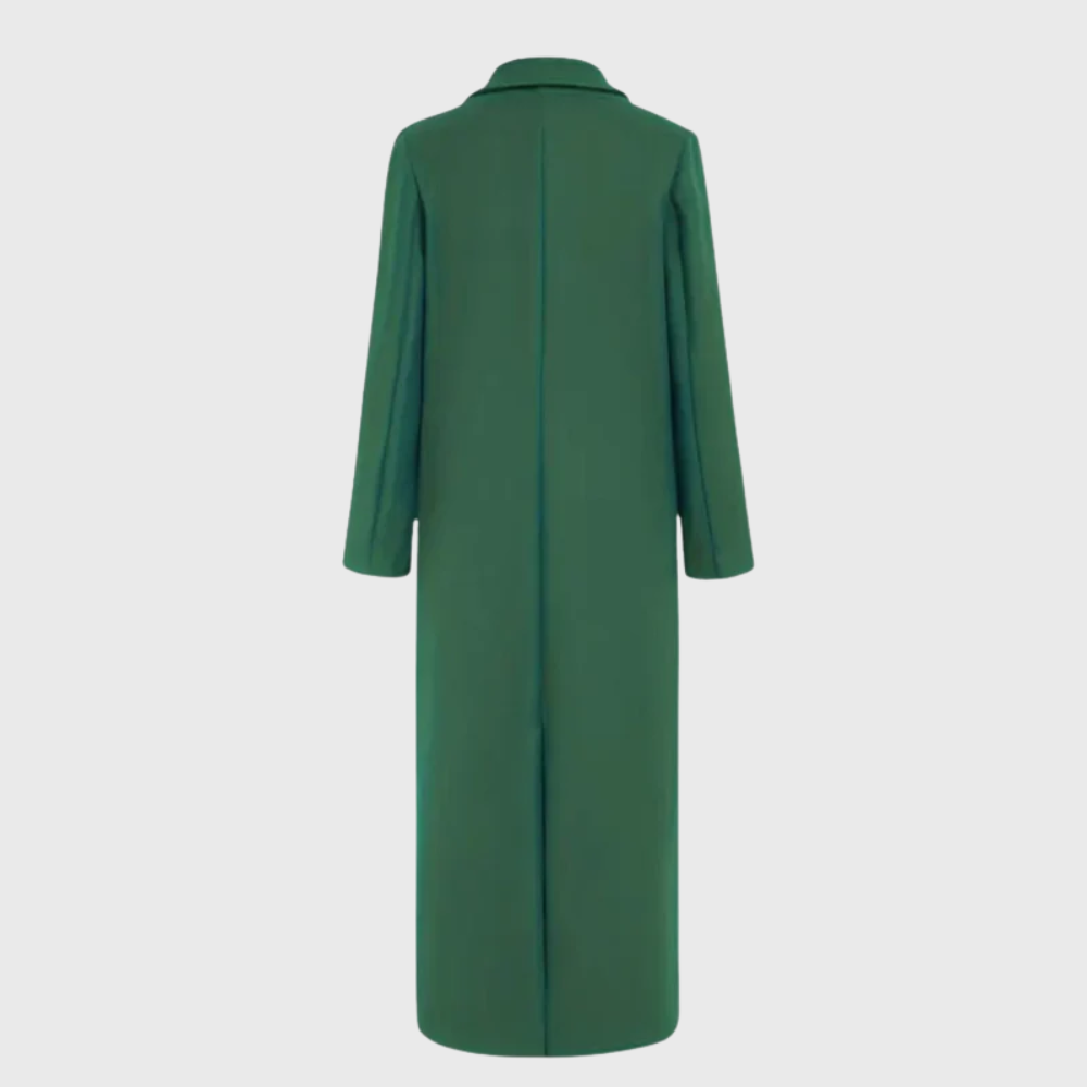 Double Breasted Notch Lapel Longline Coat