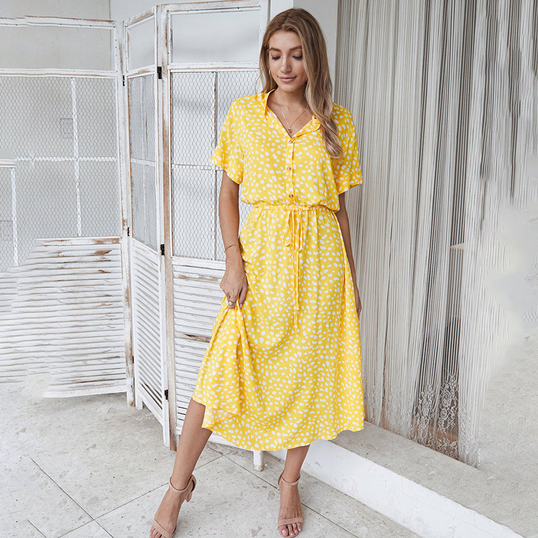Milagros Printed V-neck Dress for Women Trendy Fashion Pick