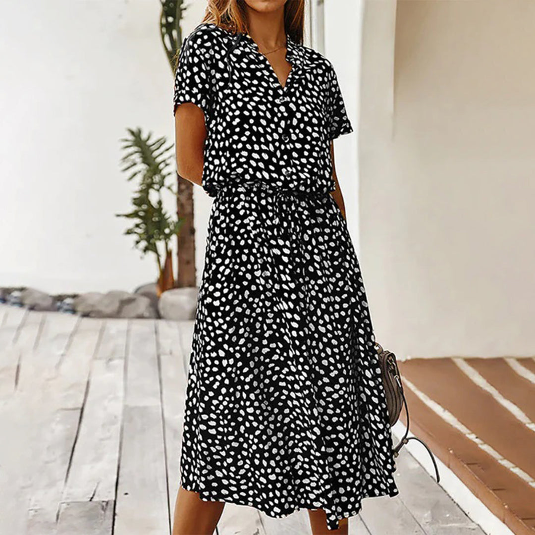 Milagros Printed V-neck Dress for Women Trendy Fashion Pick