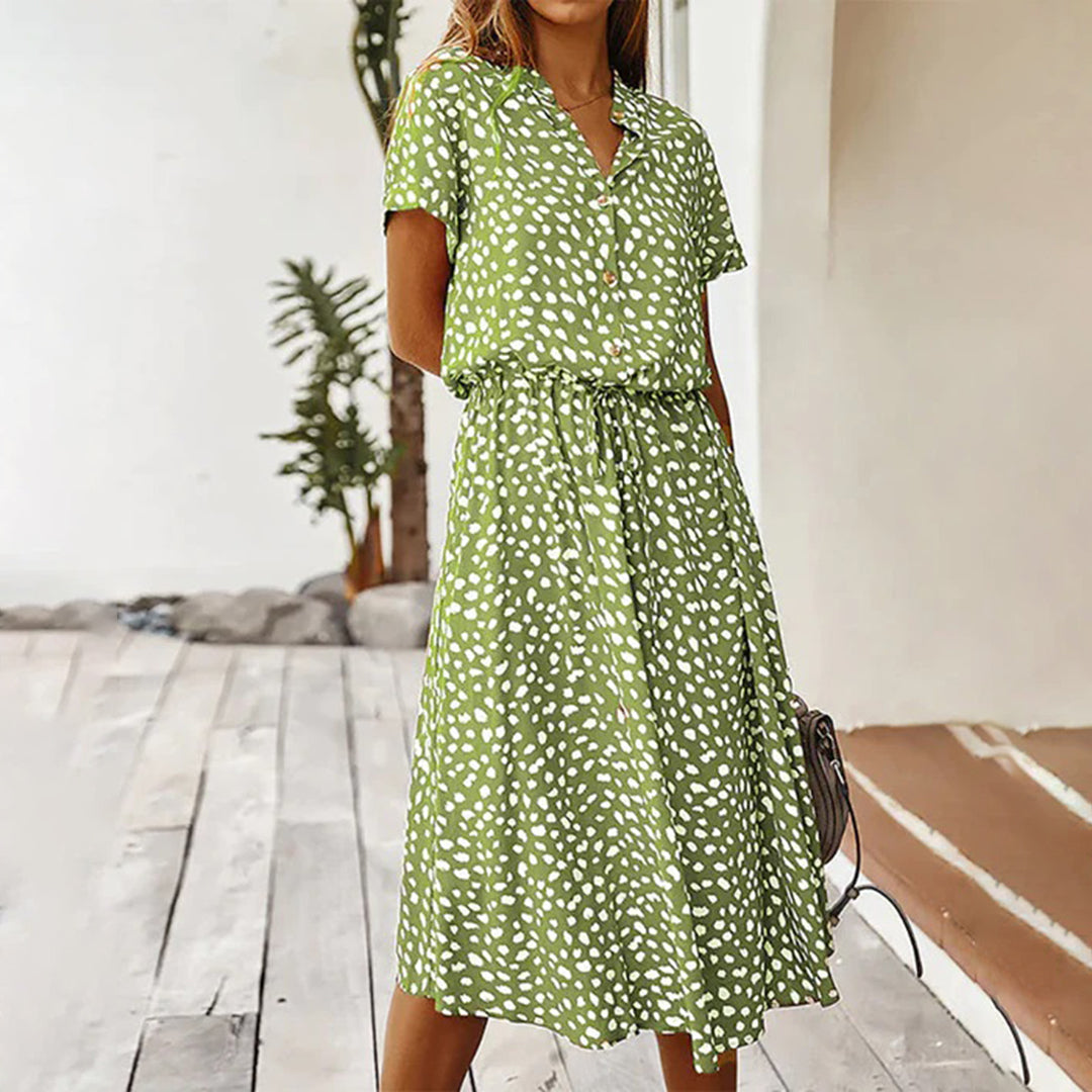 Milagros Printed V-neck Dress for Women Trendy Fashion Pick