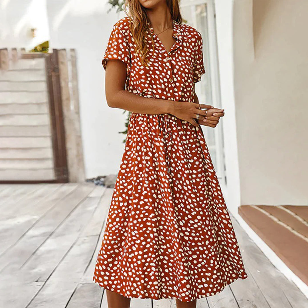 Milagros Printed V-neck Dress for Women Trendy Fashion Pick
