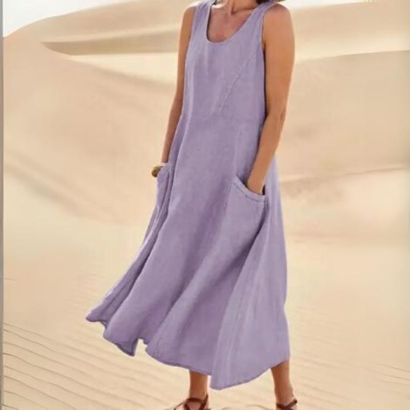 Fabiana Minimalist Dress with Pockets Elevated Occasion Wear