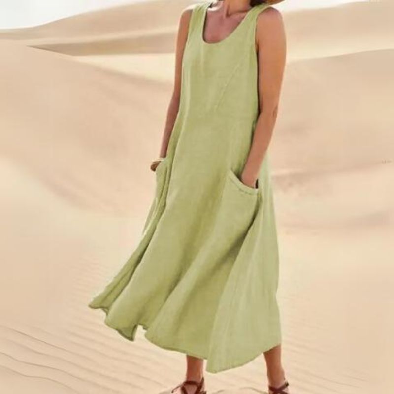 Fabiana Minimalist Dress with Pockets Elevated Occasion Wear