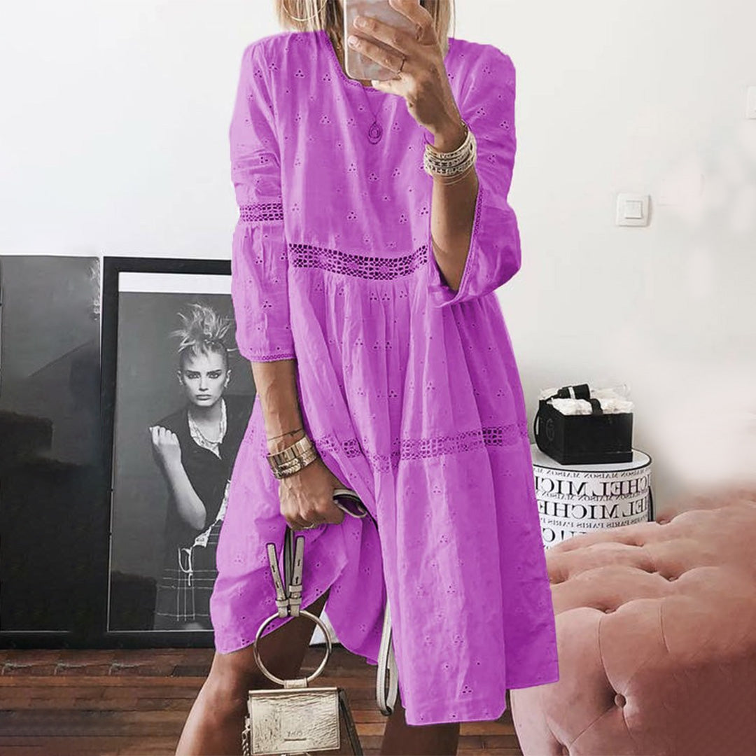 Yara Premium Embroidered Lace Dress Chic Silhouette Collection