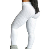 Push Up Woman Tights Workout Leggings White 01 / S