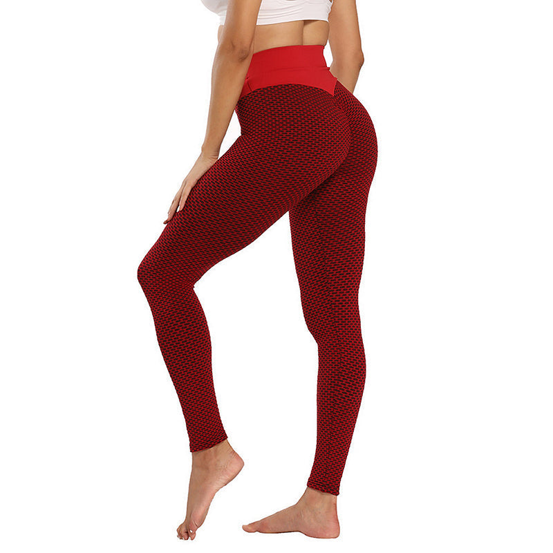 Honeycomb Textured High Waist Scrunch Back Workout Leggings 8