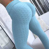 Push Up Woman Tights Workout Leggings Sky Blue 01 / S