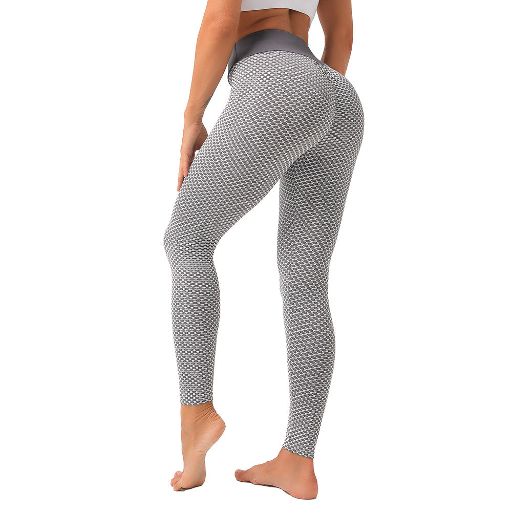 Honeycomb Textured High Waist Scrunch Back Workout Leggings 11