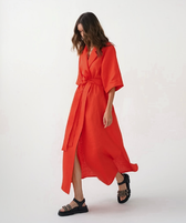 Women’s Casual Loose Half Sleeve Cotton Linen Office Blazers Dress S / Green Dresses
