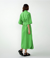 Women’s Casual Loose Half Sleeve Cotton Linen Office Blazers Dress M / Pink Dresses