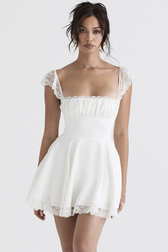 Lace A-Line Mini Dress - View 2
