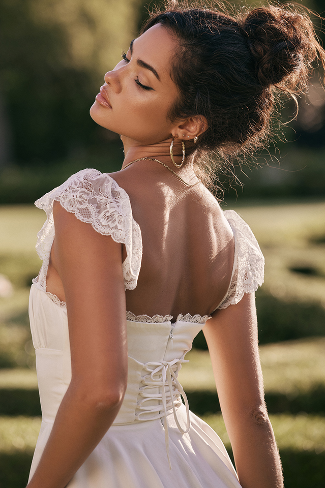Lace A-Line Mini Dress - View 11