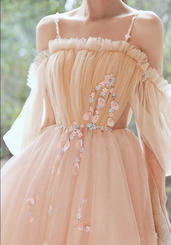 Cute tulle applique short prom dress homecoming dress