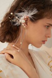 Feather Elegant Tassel Earrings