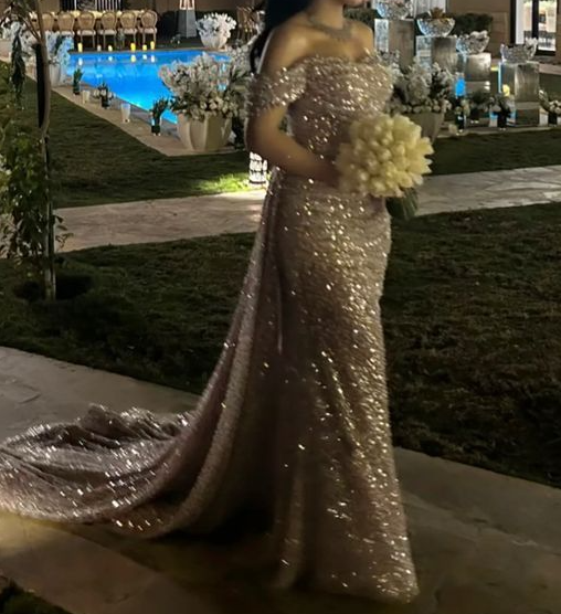 Off The Shoulder Sequins Prom Dress Mermaid Dress