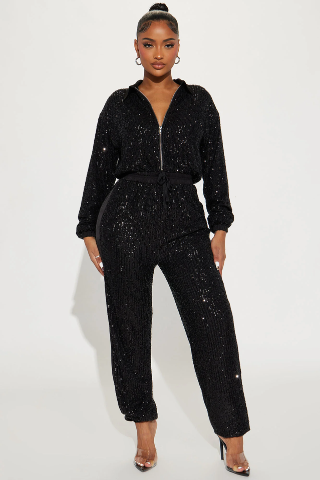 Only Your Sparkle Sequin Jumpsuit