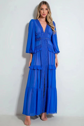 Lorie Long Sleeve Ruffle Gown 15