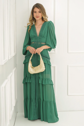 Lorie Long Sleeve Ruffle Gown 11