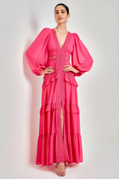 Lorie Long Sleeve Ruffle Gown 16