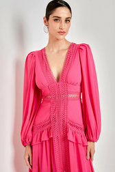 Lorie Long Sleeve Ruffle Gown 17