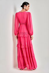 Lorie Long Sleeve Ruffle Gown 18