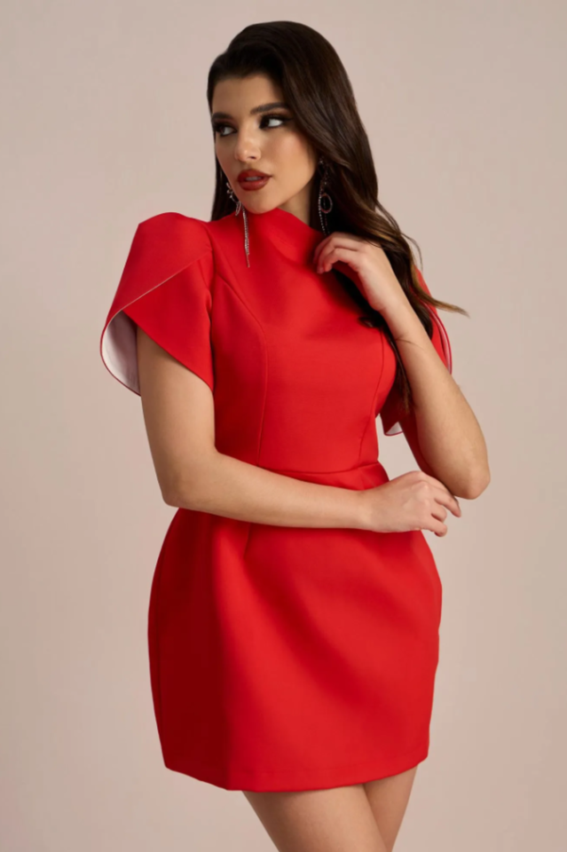 Adela Cut-out Bowknot Mini Dress