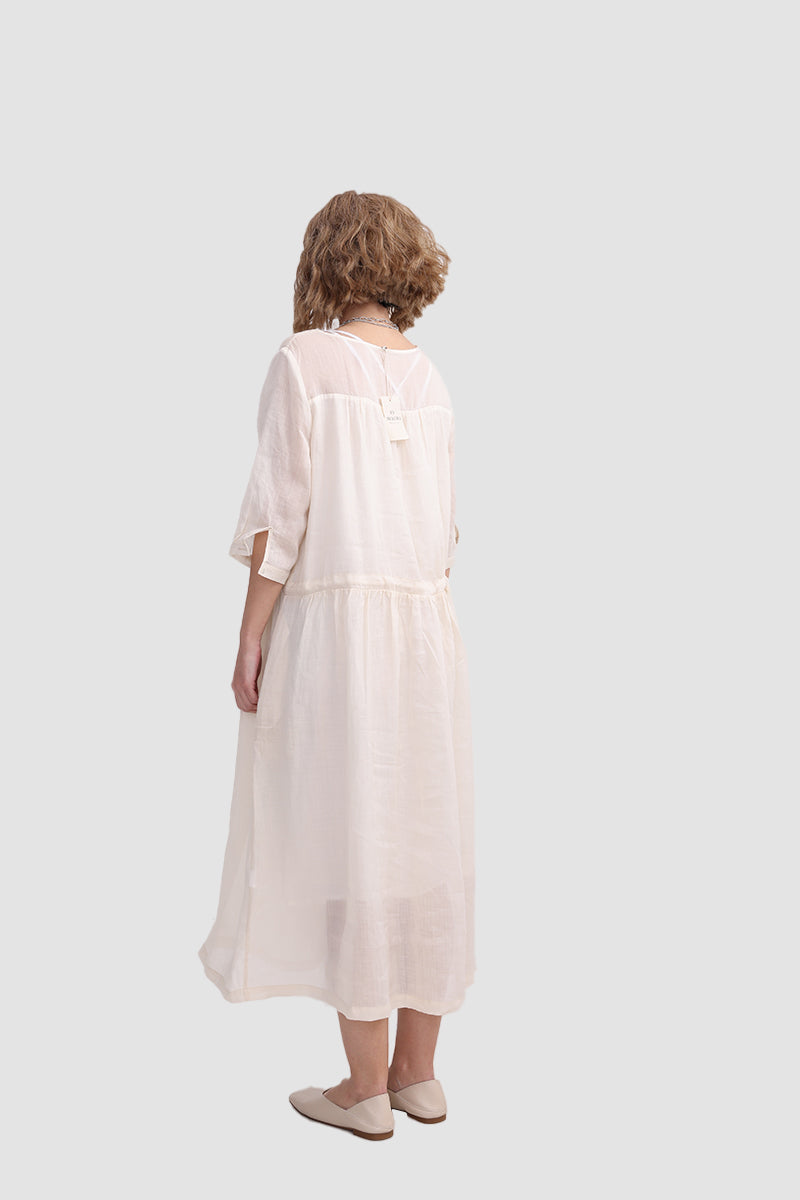 Ramona Dress In Ramie Fabric
