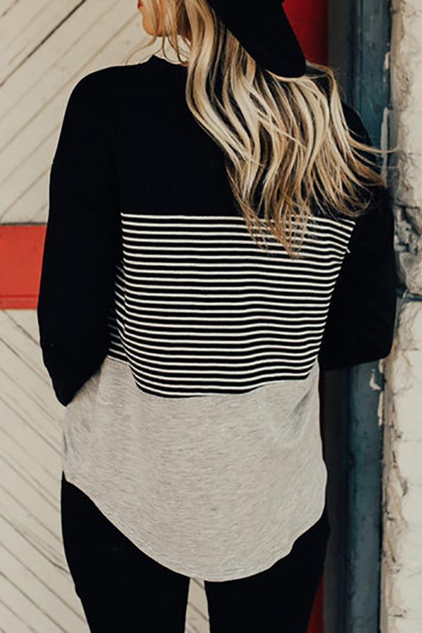 Striped Colorblock T Shirt