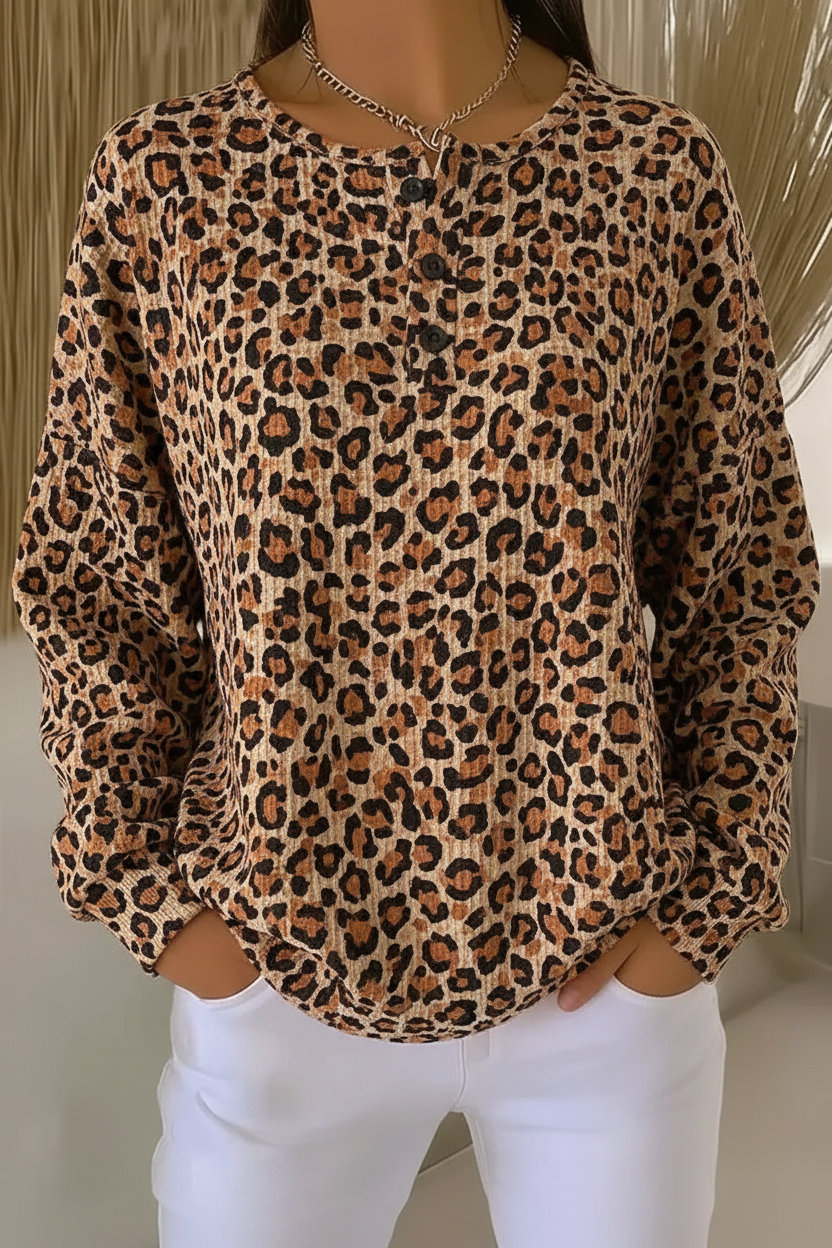 Women's Gradient Pattern Art Print Casual Waffle Sweatshirt RSWF1203
