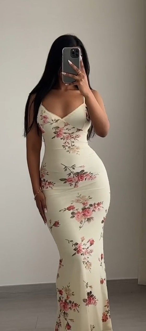 Elegant Mermaid Floral Print Prom Dress,Trendy Evening Dress cc1247