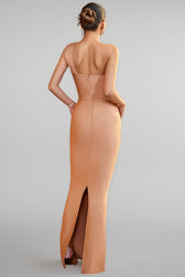 Yvelit One Shoulder Flower Bandage Maxi Dress - View 6