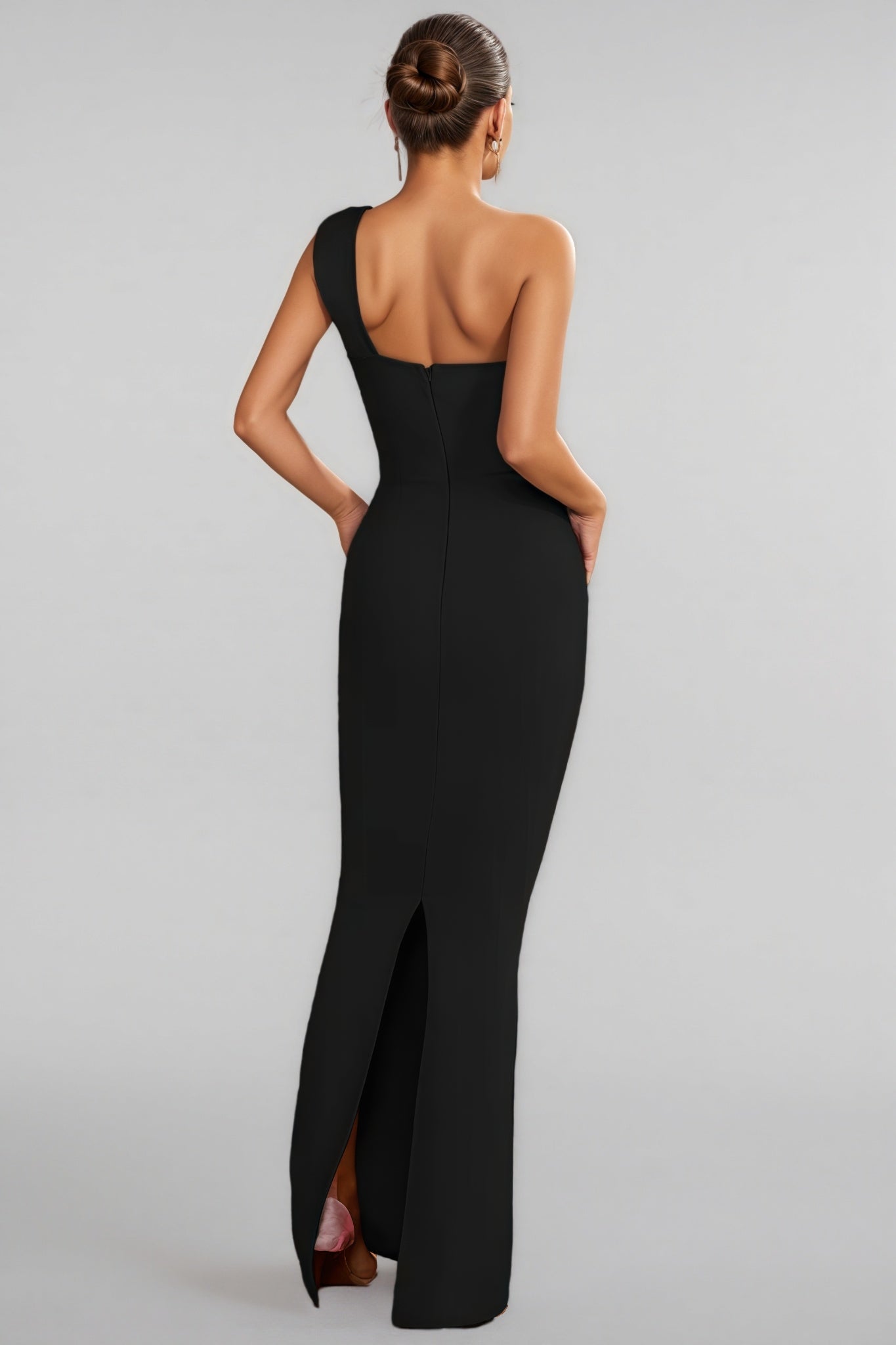 Xaeli One Shoulder Flower Bandage Maxi Dress - View 6