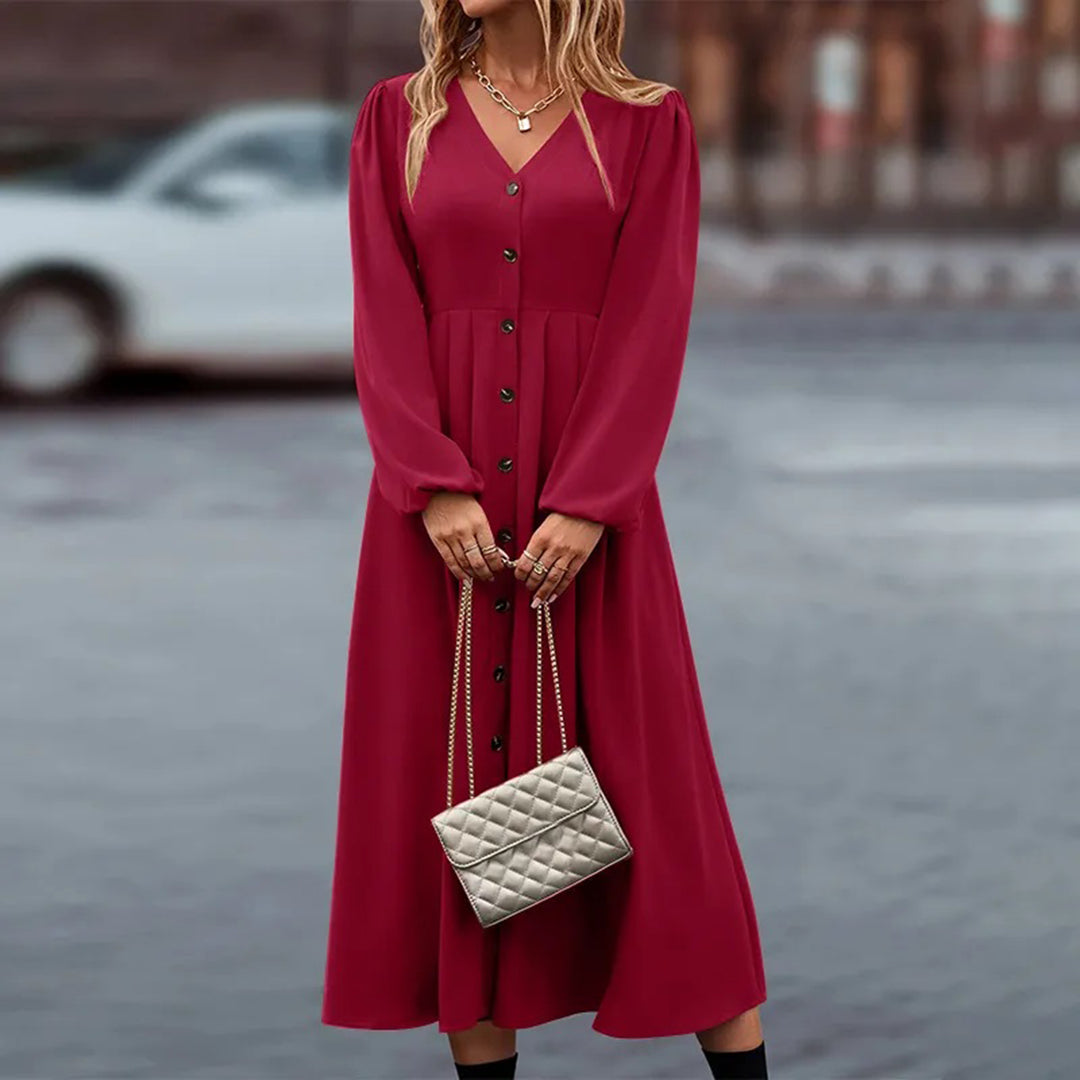 Oneida Boho V-neck Maxi Dress for Women Office and Evening