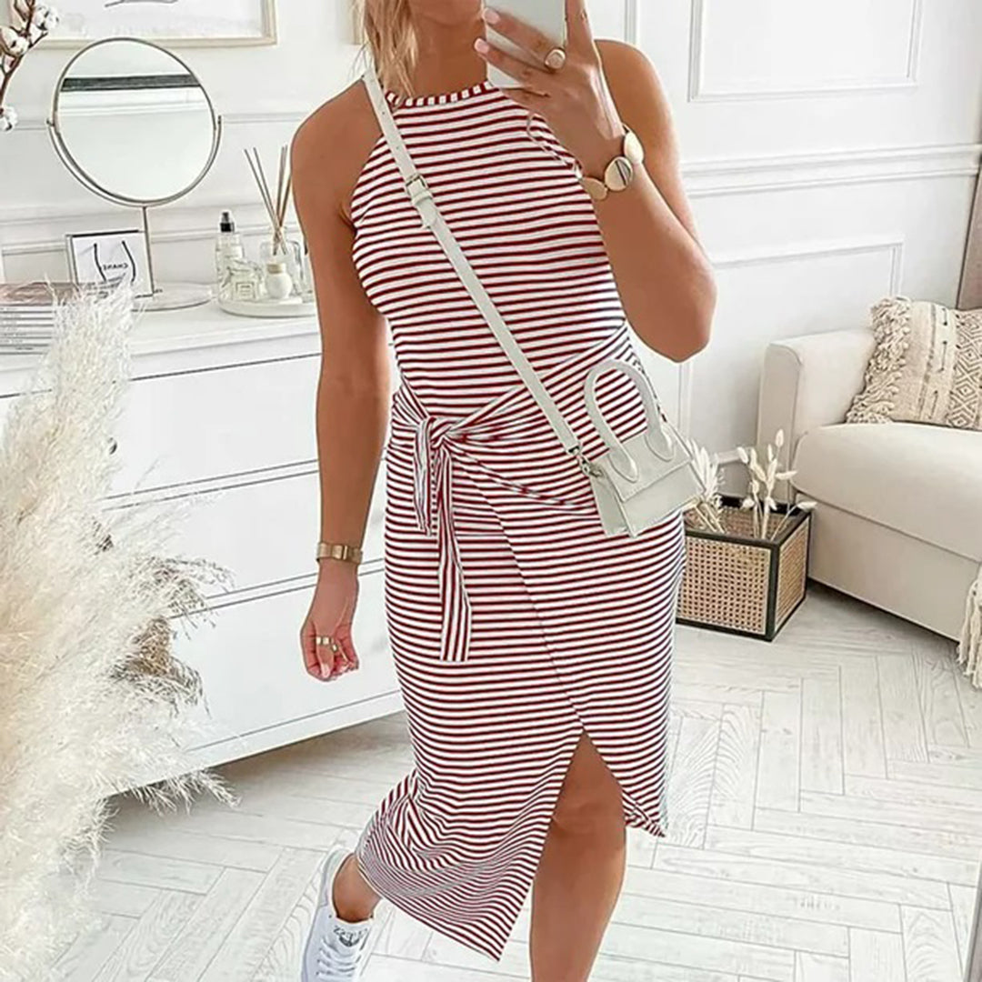Ozlem Modern Midi Dress for Women Effortless Chic Look